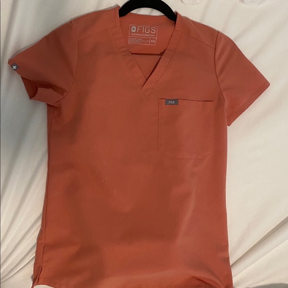 Figs Scrub Set - Coral XXS - Picture 3 of 4